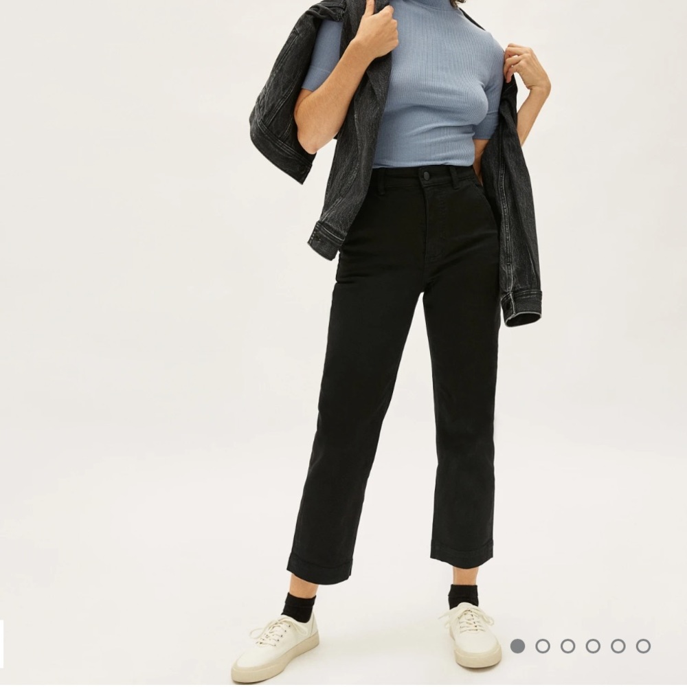 Everlane The Straight-Leg Crop, Size 2, Black